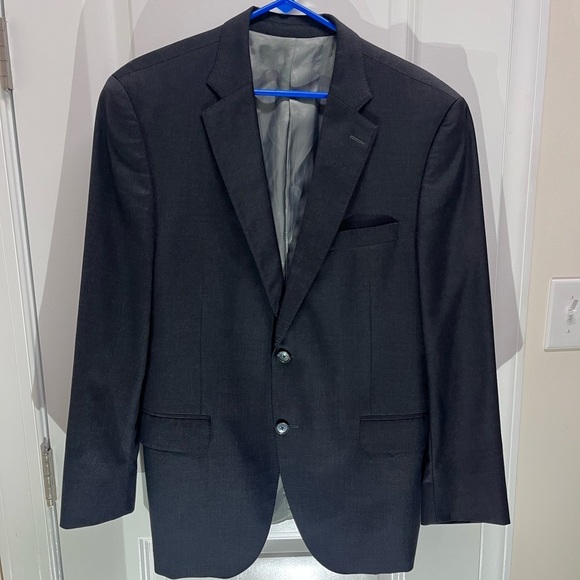 Brooks Brothers Charcoal Men's Blazer two button 46L wool - Picture 1 of 15
